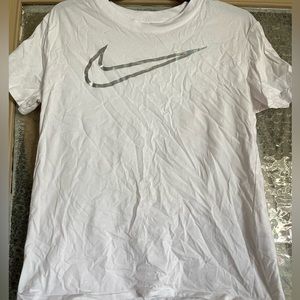 White Nike shirt